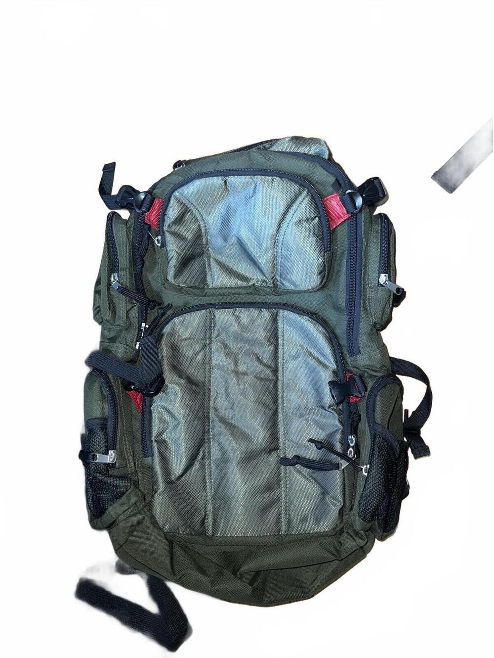 Olive Green Tactical Backpack with Multiple Compartments